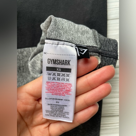 Gymshark Black and Gray Ombre Compression seamless  Leggings size xs - Picture 7 of 7